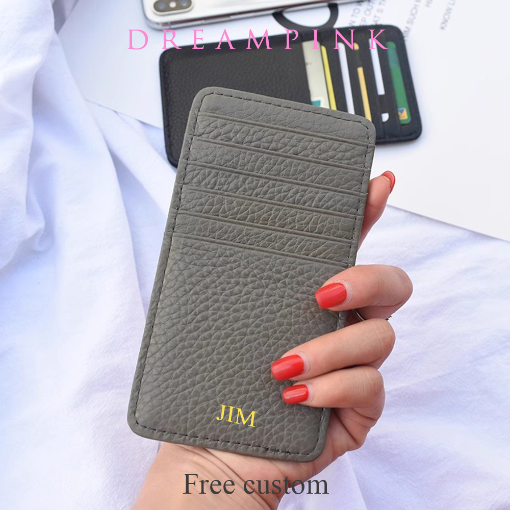 Card Top Loader - فاخر مخصص اسم الأحرف الأولى جلد