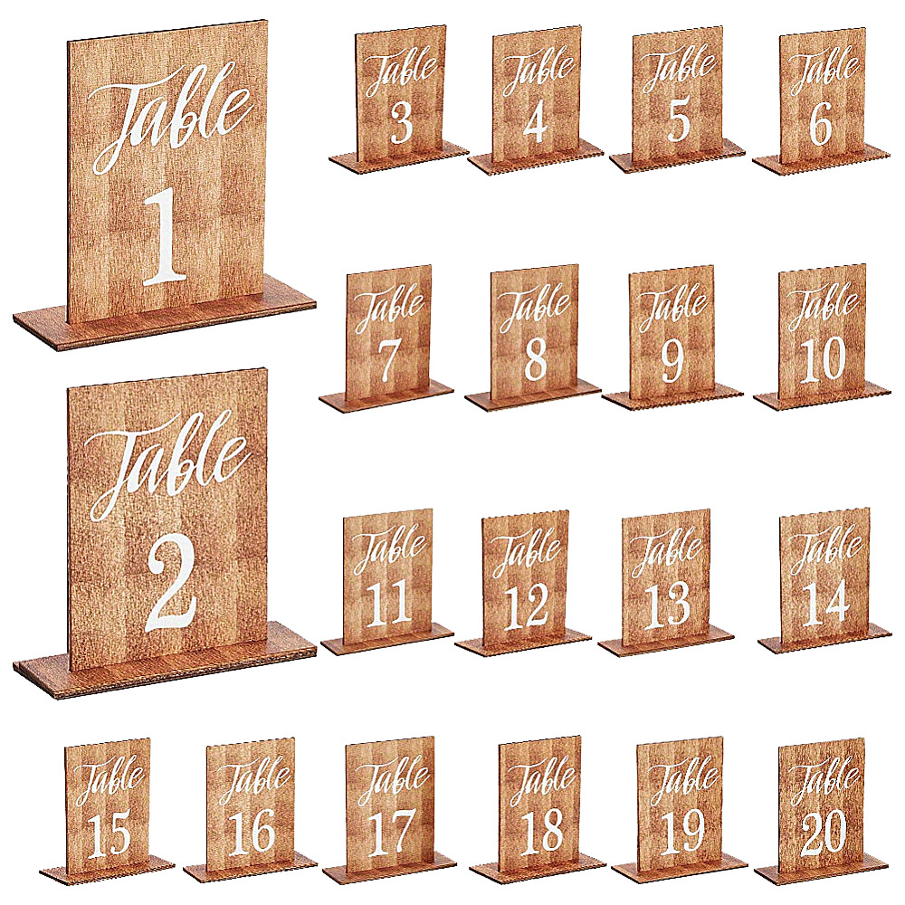20 قطعة من بطاقات أرقام الطاول - مراجعة Graded Card Display وسعره