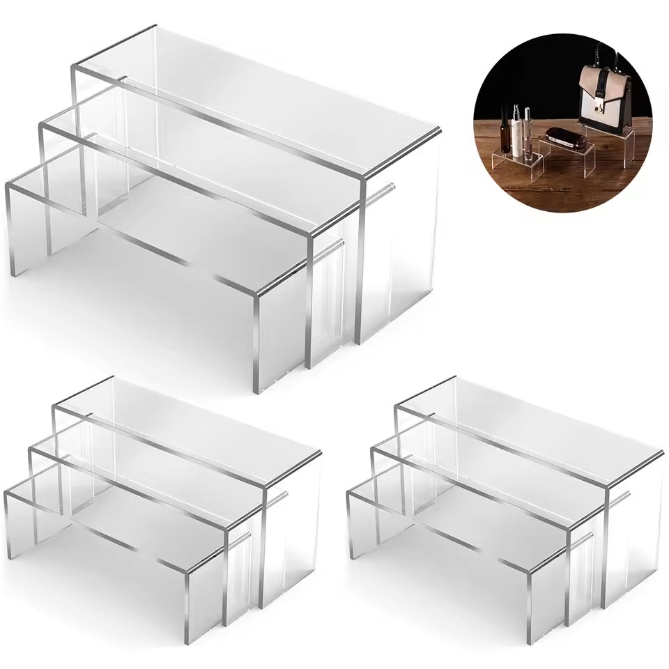 3/6/9/12 قطعة واضح الاكريليك ع - مراجعة Display Risers Set وسعره