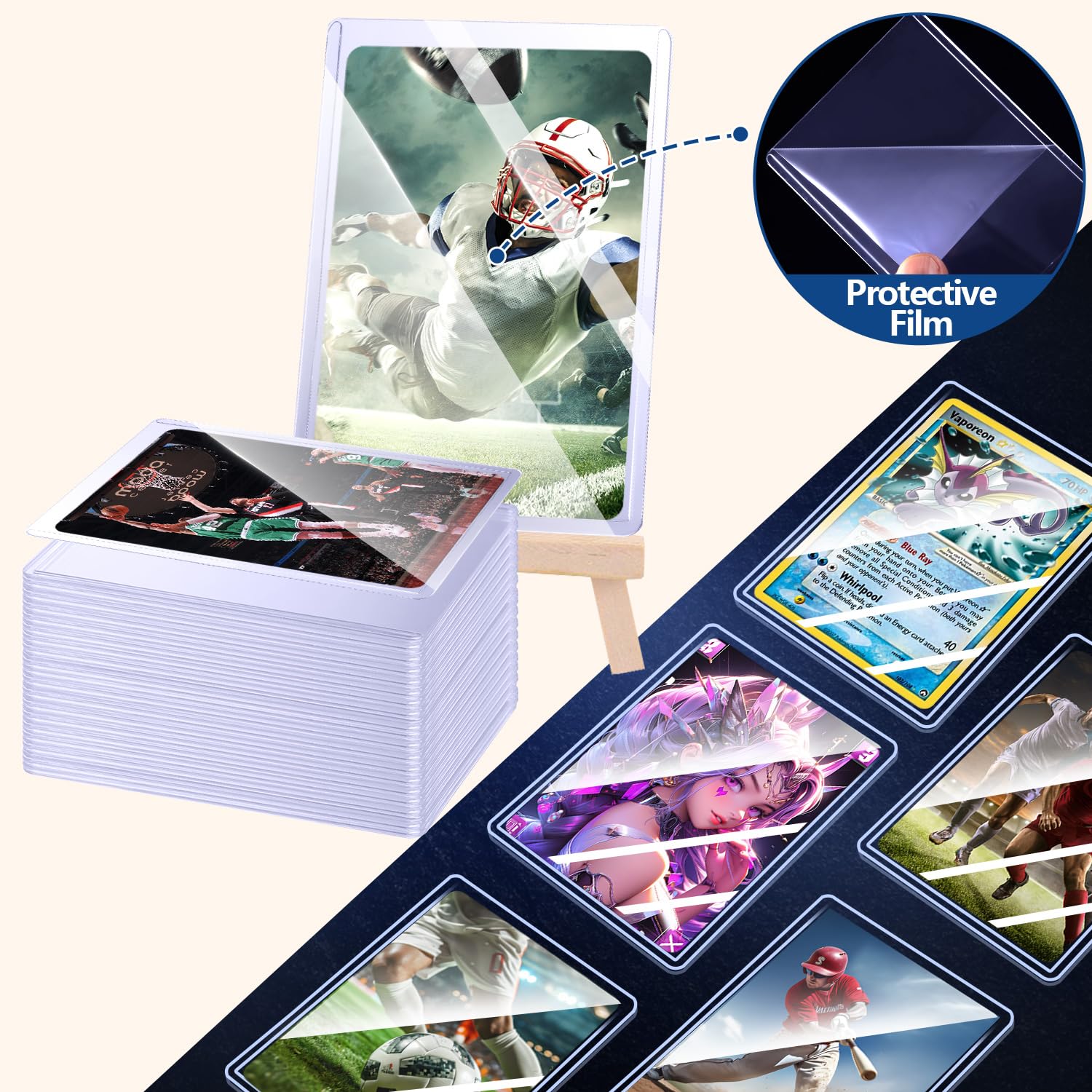 25-50 قطعة من أكمام البطاقات ا - مراجعة Card Penny Sleeve وسعره